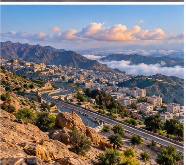 طريق وتسليم الشحنات إلى أبها