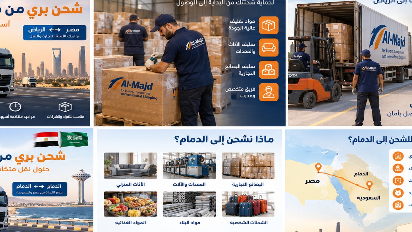 تغليف أثاث للشحن من مصر إلى السعودية